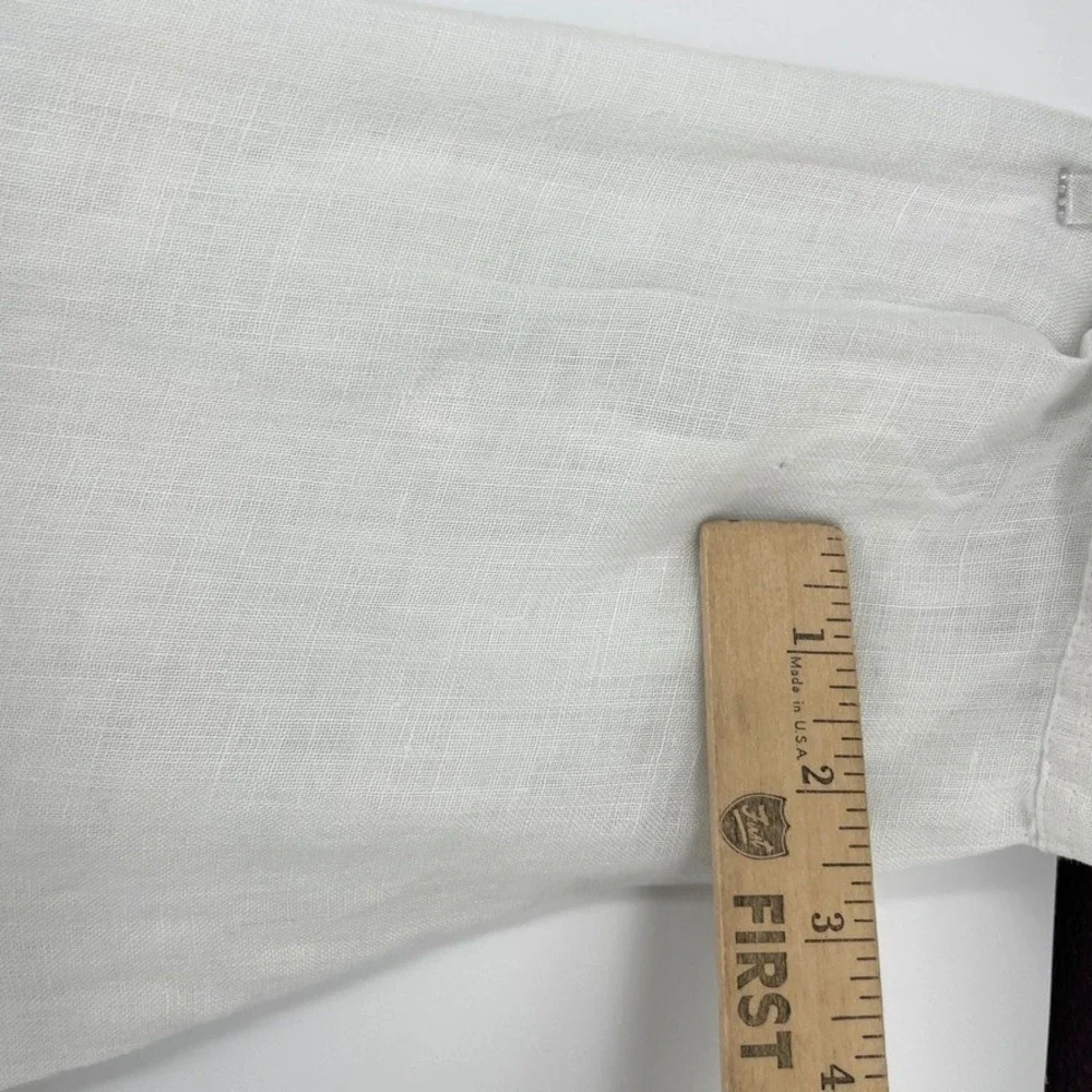Vintage Banana Republic Shirt Mens L 100% Irish Linen Long Sleeve Button Up FLAW